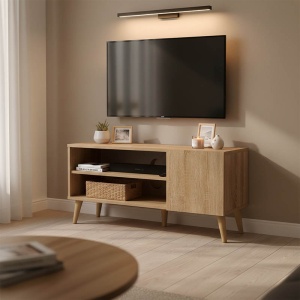 Comoda TV, Orianne, Stejar, 90x32x46 cm