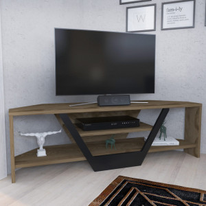 Comoda TV Sares - Oud Oak, Negru - Img 2