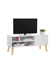 Comoda TV, Vasagle, LTV09WT, Alb, 110 x 40 x 49 cm - Img 7