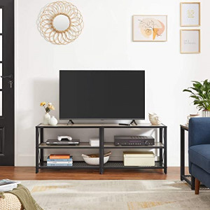 Comoda TV, Vasagle, Negru-Ivoar, 140x39x52 cm - Img 3