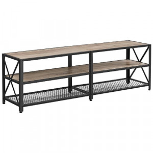 Comoda TV, Vasagle, Negru-Ivoar, 160x39x52 cm - Img 2