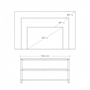 Comoda Vasagle, 100x40x52cm - Img 4