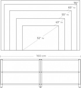Comoda Vasagle, 160x39x52cm - Img 4