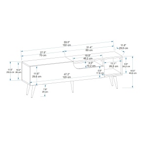 Consola TV Alba Verde 150x29.6x49.6 cm - Img 6
