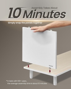 Consola TV Vasagle Alb 140x39x45 cm - Img 3