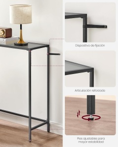 Consola Vasagle Gri 100.5x20x80 cm - Img 6
