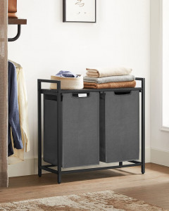 Cos de rufe, Vasagle, 2 x 46 l, 73 x 33 x 72 cm, BLH201G01 - Img 6