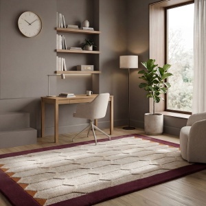 Covor Apex Border Wool Visiniu 200x290 cm - Img 2