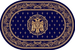 Covor biserica Oval, Lotos, Albastru, 150x230 cm, Delta 15077 810