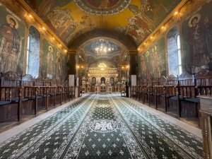 Covor biserica Traversa, Lotos, Verde, 150x600 cm, Delta 15032 310 - Img 3