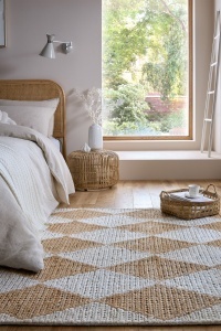 Covor Effie Diamond Jute Bej deschis 120x170 cm, Flair Rugs - Img 2