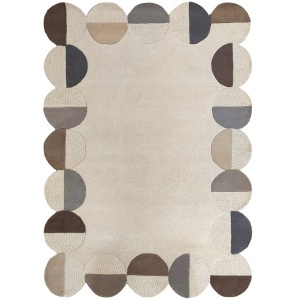 Covor Mia Scallop Frame Natural 160x230 cm, Flair Rugs