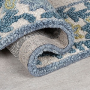 Covor Myla Floral Frame Albastru 120x170 cm, Flair Rugs - Img 4