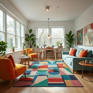 Covor Patchwork Geo Multicolor 180x230 cm