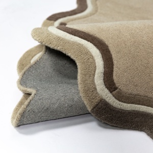Covor rotund Leo Scallop Border Natural 180x180 cm - Img 4