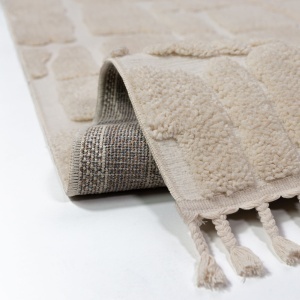 Covor traversa Esra Cobbled Crem 80x300 cm - Img 2