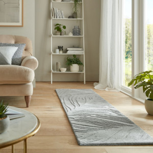 Covor traversă Lino Leaf Gri 60X230 cm, Flair Rugs