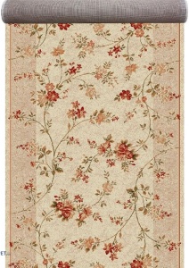 Covor Traversa, Lotos, Crem, 100x500 cm, Delta Model Floral - Img 3