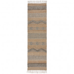 Covor traversă Medina Jute Natural/Gri 60X230 cm, Flair Rugs - Img 2