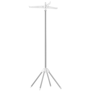 Cuier Multifunctional cu Brate Retractabile Songmics Gri 67x67x150 cm
