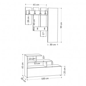 Cuier pentru Hol Vesty - Oak, Oak - Img 4