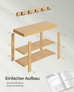 Cuier Songmics Bej 70x28.7x52.3 cm - Img 6