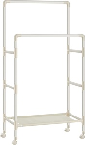 Cuier stender, Songmics, Alb, 83x44x160 cm - Img 2
