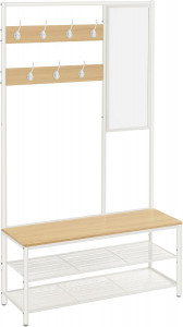 Cuier, Vasagle, Natural-Alb, 98×35×180 cm - Img 2