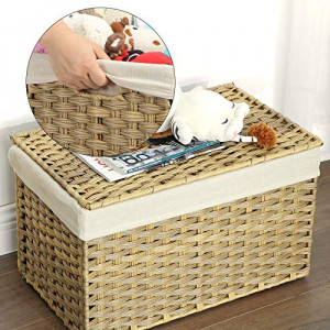 Cutie de depozitare, Songmics, Galben, 55.5x34.0x34.0 cm - Img 7