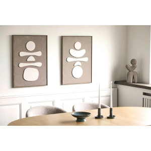 Decoratiune de perete Diva, Maro/Bej, 2.5x50x70 cm - Img 3