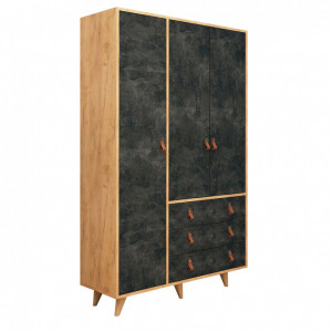 Dulap Chunky Oak-Dark Concrete - Img 3