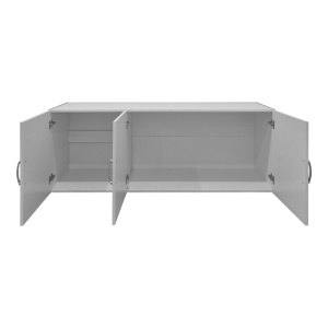 Dulap cu 3 usi, Alvia, Alb, 51x150x60 cm - Img 2