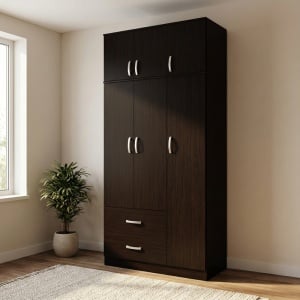 Dulap cu 3 usi, Athos, Wenge, 90x42x240 cm