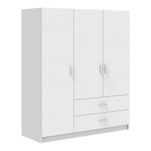 Dulap cu 3 usi, Royal, Alb, 150x58x230 cm - Img 2
