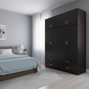 Dulap cu 4 usi, Athos, V20, Wenge, 160x42x240 cm