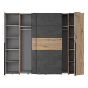 Dulap cu 4 usi Verzo Pako World Maro deschis 270.5x61.5x210.5 cm - Img 4