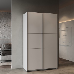 Dulap cu usi glisante, Kawen, Alb, 116.5x60x203 cm - Img 3