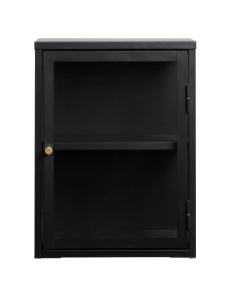 Dulap cu vitrina CARMEL, Negru, 25x60x45 cm