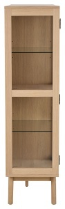 Dulap cu vitrina Marte, Alb, 148x140x40 cm - Img 6