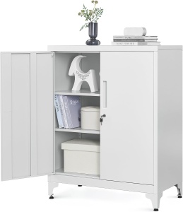 Dulap de depozitare din metal, Songmics, Gray, 40 x 80 x 90 cm