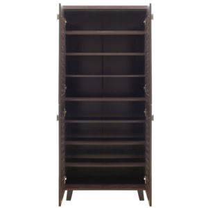 Dulap De Depozitare Pantofi Mantam Cu 4 Uși Pentru 24 Perechi De Pantofi Culoare Nuc 78x40x170,5 cm - Img 6