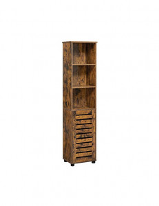 Dulap de depozitare pentru baie, Vasagle, Maro Rustic, 40 x 30 x 167 cm, BBK160X01 - Img 1