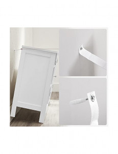 Dulap de depozitare pentru chiuveta, Vasagle, 2 usi, Alb, 90 x 30 x 60 cm - Img 7