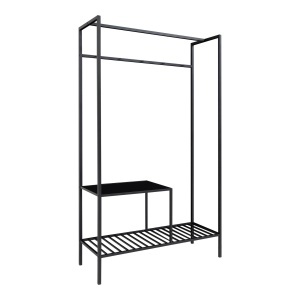 Dulap haine Vita, Negru, 38x101x170 cm - Img 4