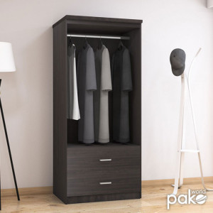Dulap Olympus Cu 2 Uși Și Sertare Culoare Wenge 81x57x183 cm - Img 2
