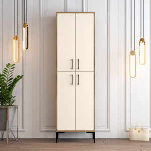 Dulap Pantofi Berlin A - Walnut, Crem - Img 2