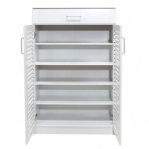 Dulap Pantofi Sante 20 Perechi Alb 80x37x123 cm - Img 5