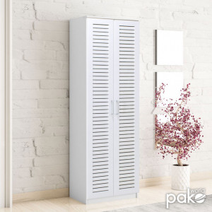 Dulap Pantofi Sante 21 Perechi Alb 60x37x183 cm - Img 3