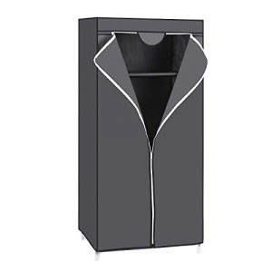 Dulap pentru haine, Songmics, Gri, 75x45x160 cm - Img 2