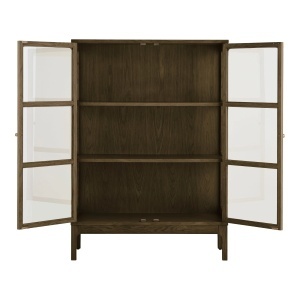 Dulap vitrina Zamora, Maro inchis, 90x40x126 cm